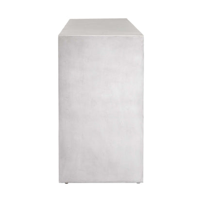 Brinson - Carved Wood 4 Door Cabinet - White / Woodtone