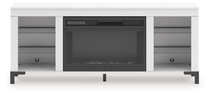 Brollevi - TV Stand With Fireplace - White