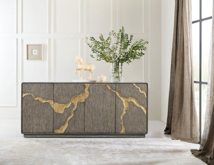 Melange - Fissured Entertainment Credenza - Dark Gray