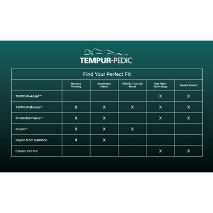 Tempur-Adapt - Tempur-Adapt Luxe Egyptian Cotton Sheets - White