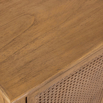 Coast - 2 Door Rattan Cabinet - Woodtone