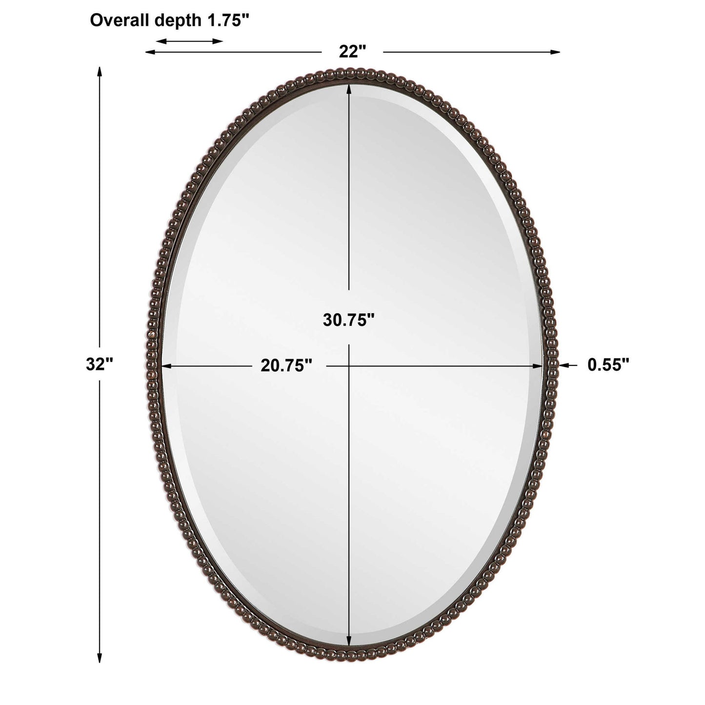 Sherise - Oval Mirror