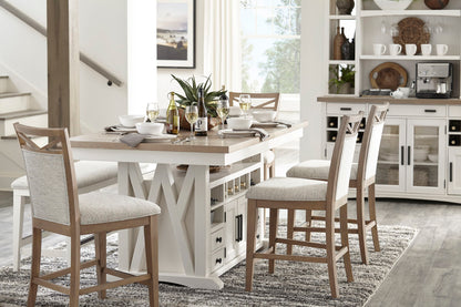 Americana Modern Dining - Island Counter-Height Extendable Dining Table - Cotton