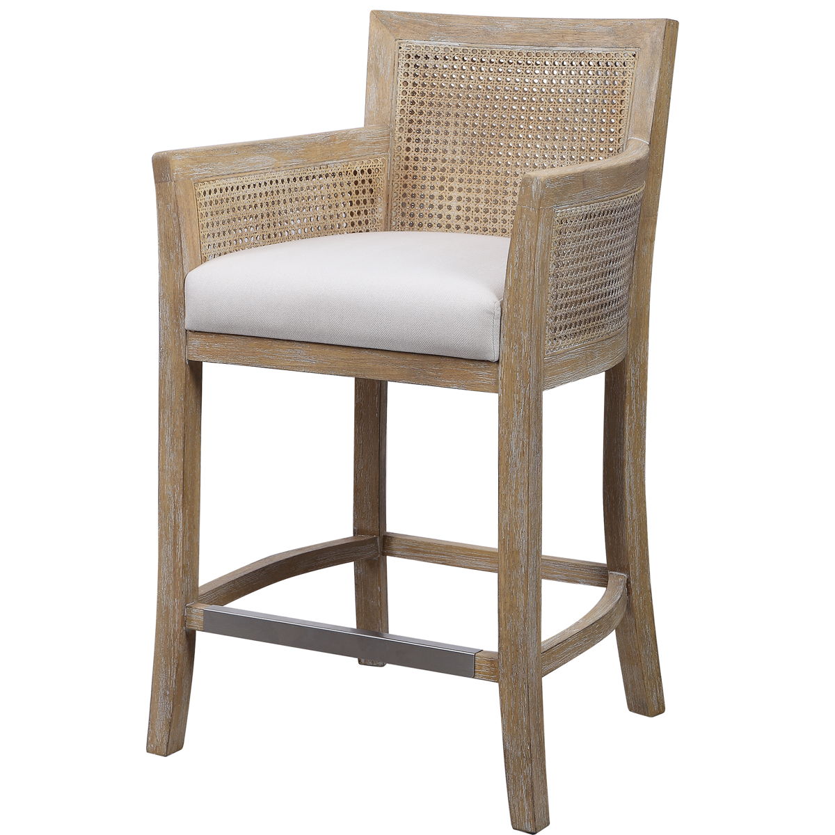 Encore - Counter Stool, Natural - White & Light Brown