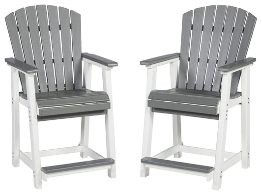 Transville - Gray / White - Barstool (Set of 2)