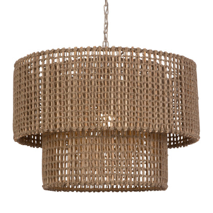 Biswas - Woven Jute 1 Light Pendant - Beige