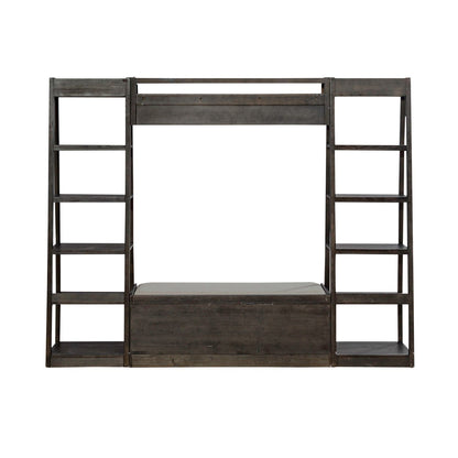 Mill Creek - 3 Piece Wall Unit Set - Dark Brown