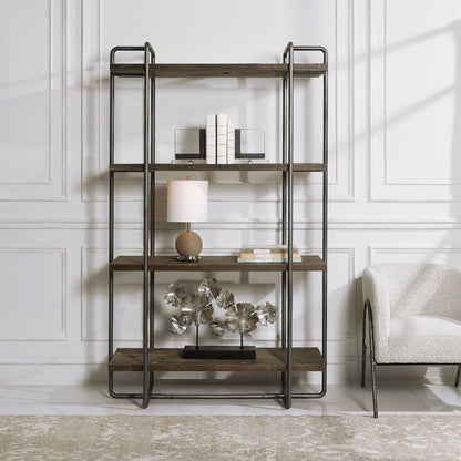 Stilo - Urban Industrial Etagere - Dark Brown