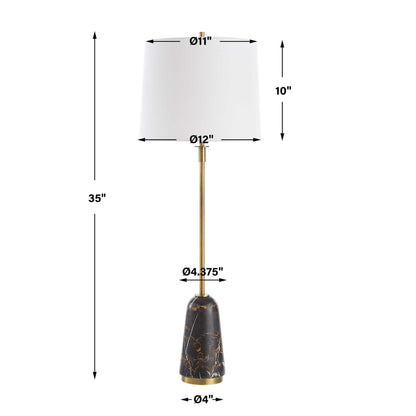 Jenson - Marble Buffet Lamp - Black