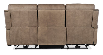 Duncan - Power Sofa With Power Headrest & Lumbar - Light Brown