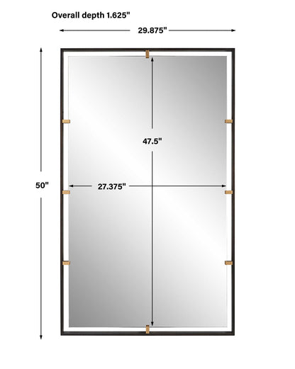 Egon - Rectangular Mirror - Black