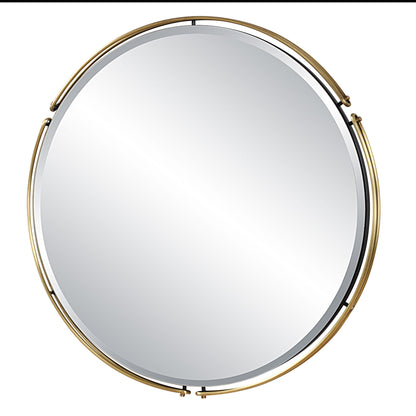 Wesley - Round Mirror - Gold