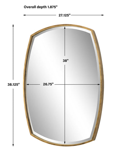Varenna - Aged Vanity Mirror - Gold
