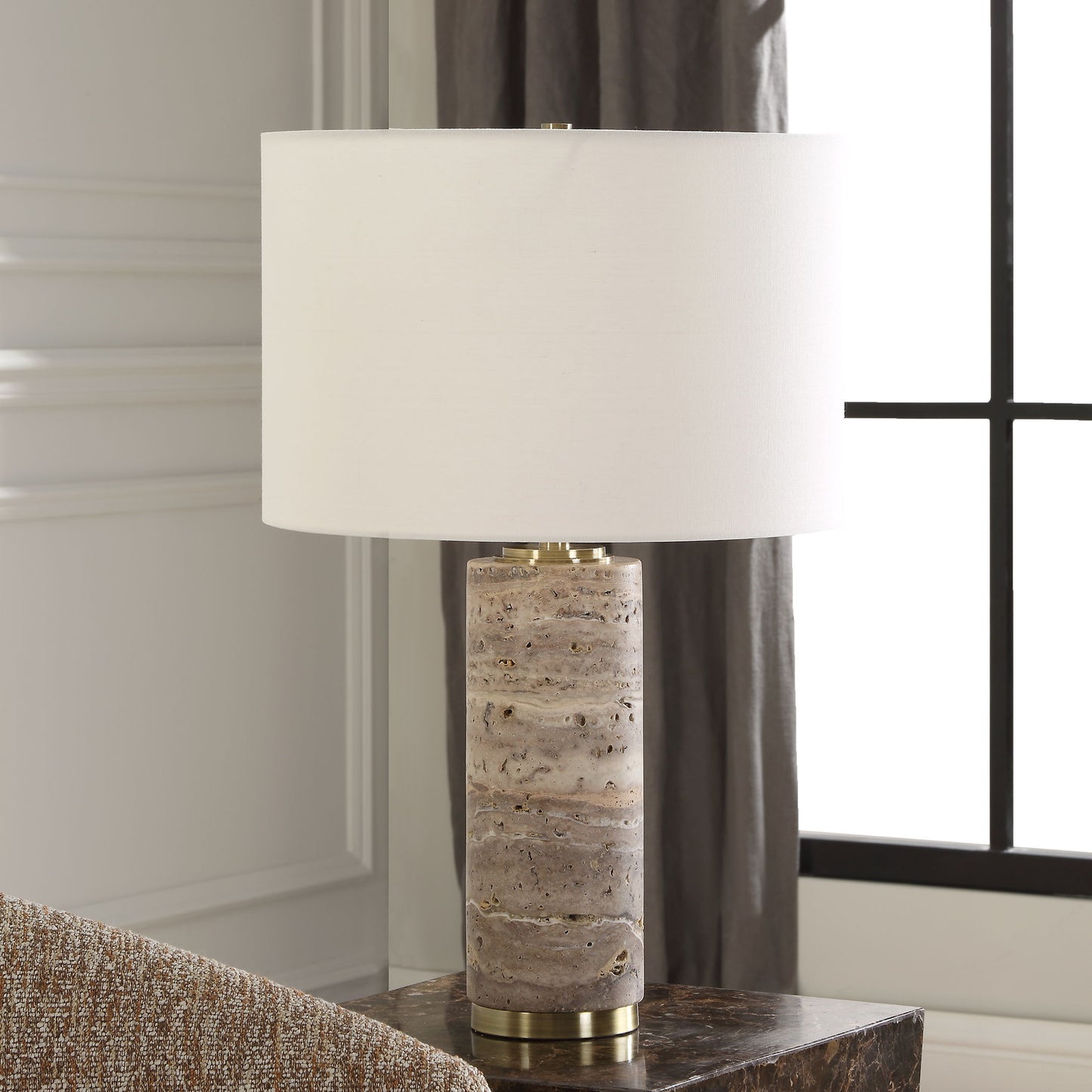 Cortado - Travertine Table Lamp