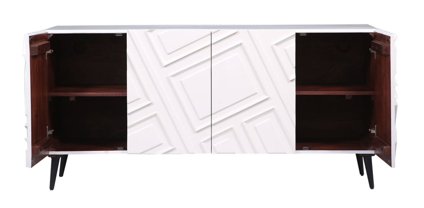 Ganawick - Four Door Credenza - White