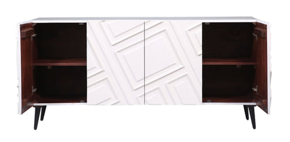 Ganawick - Four Door Credenza - White