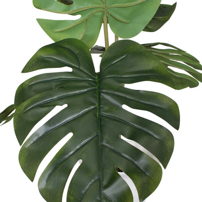 Muse - Monstera Vase Centerpiece - Green / White