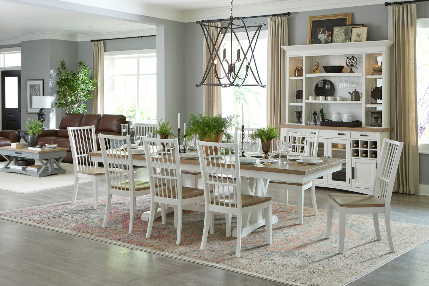 Americana Modern Dining - Spindle Back Dining Chair (Set of 2) - Cotton White