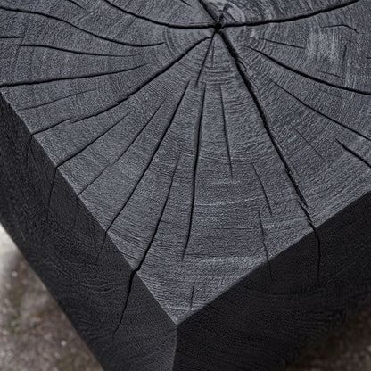 Grove - Black Wooden Accent Stool