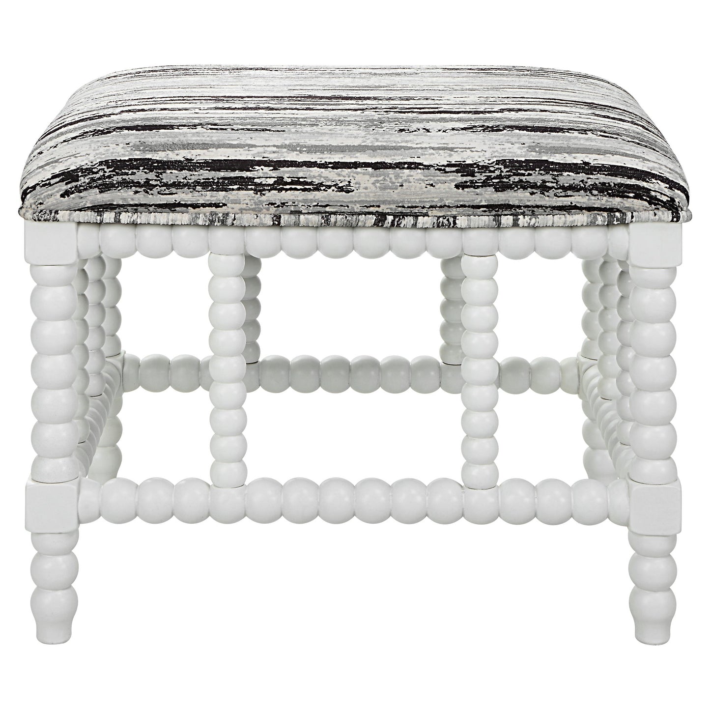 Seminoe - Uupholstered Small Bench - White & Dark Gray