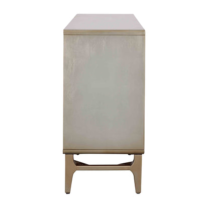 Dreamscape - Four Door Credenza - Gold / Silverleaf