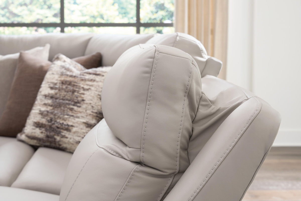Gravier - 6-Piece Power Reclining Sectional With Storage Console - Gray