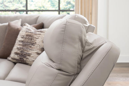 Gravier - 6-Piece Power Reclining Sectional With Storage Console - Gray