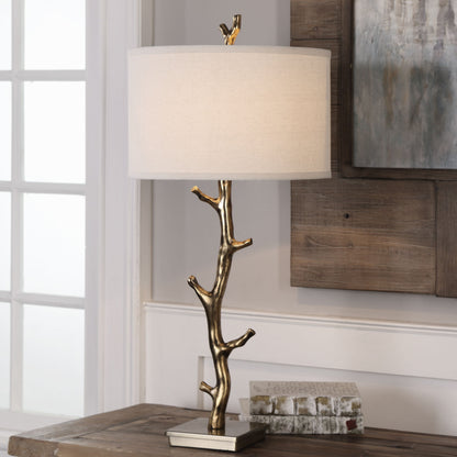 Javor - Tree Branch Table Lamp - Gold