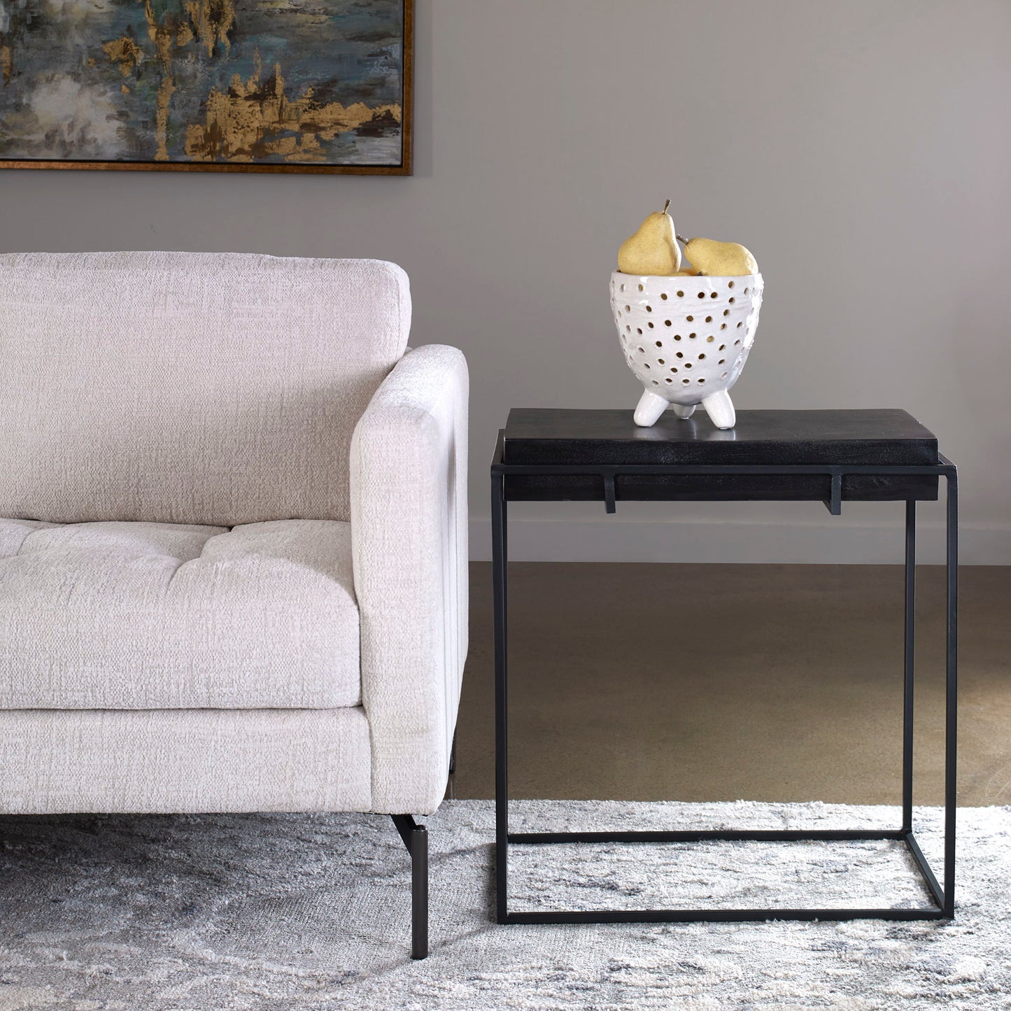 Telone - Modern Side Table - Black