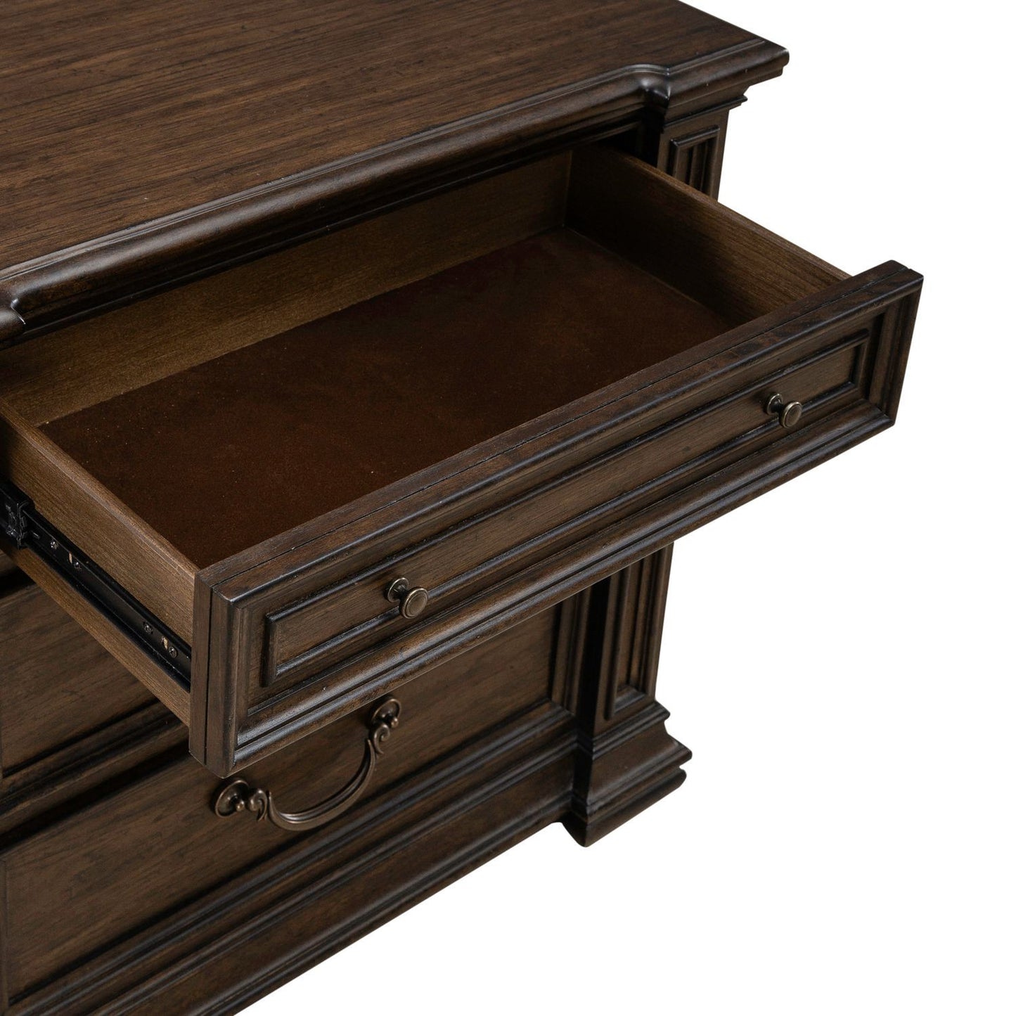 Provence Park - Nightstand With Charging Station - Brown