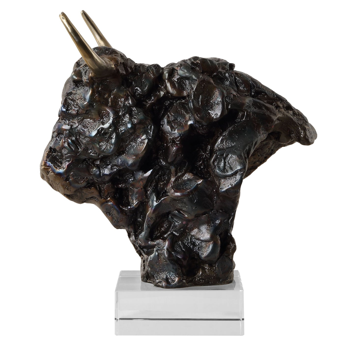 Bison - Bust Bronze Sculpture