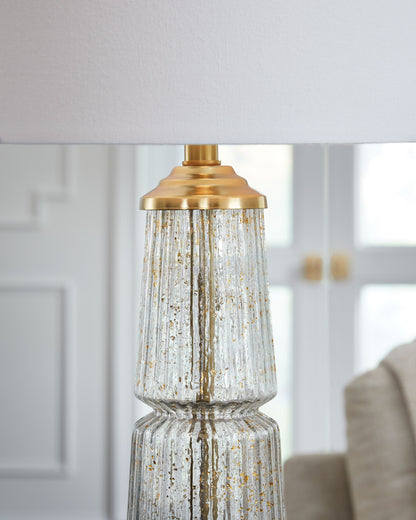 Bakersboro - Clear / Gold Finish - Glass Table Lamp