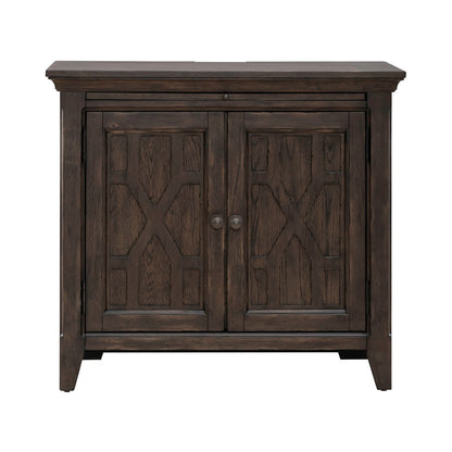 Paradise Valley - 2 Door Bedside Chest With Charging Station - Dark Brown