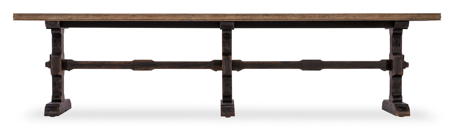 Americana - Trestle Rectangle Cocktail Table - Dark Brown