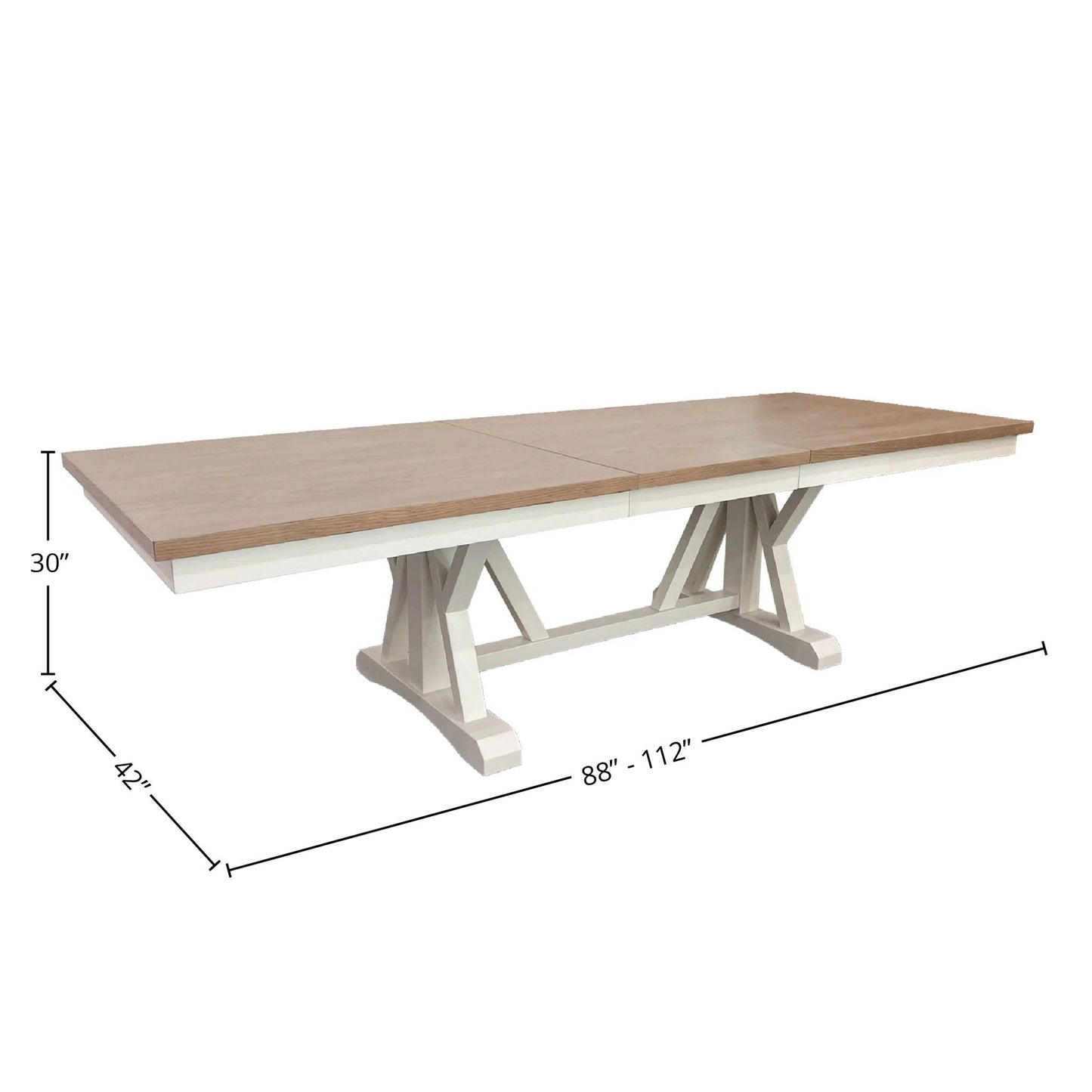 Americana Modern Dining - Trestle Extendable Dining Table - Cotton