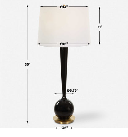 Brielle - Table Lamp - Polished Black