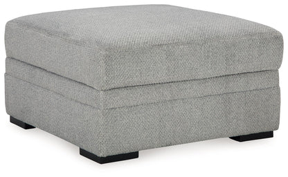 Casselbury - Cement - Ottoman With Storage