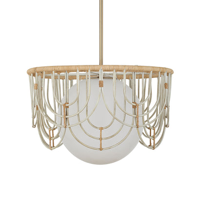 Arches - 1 Light Rattan Pendant - Light Brown