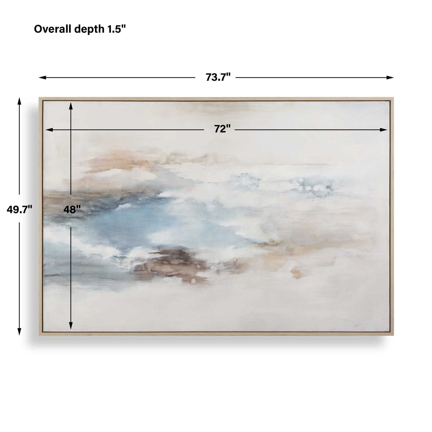 Chasing Blue - Coastal Canvas Art - Blue / Brown / Gray / White