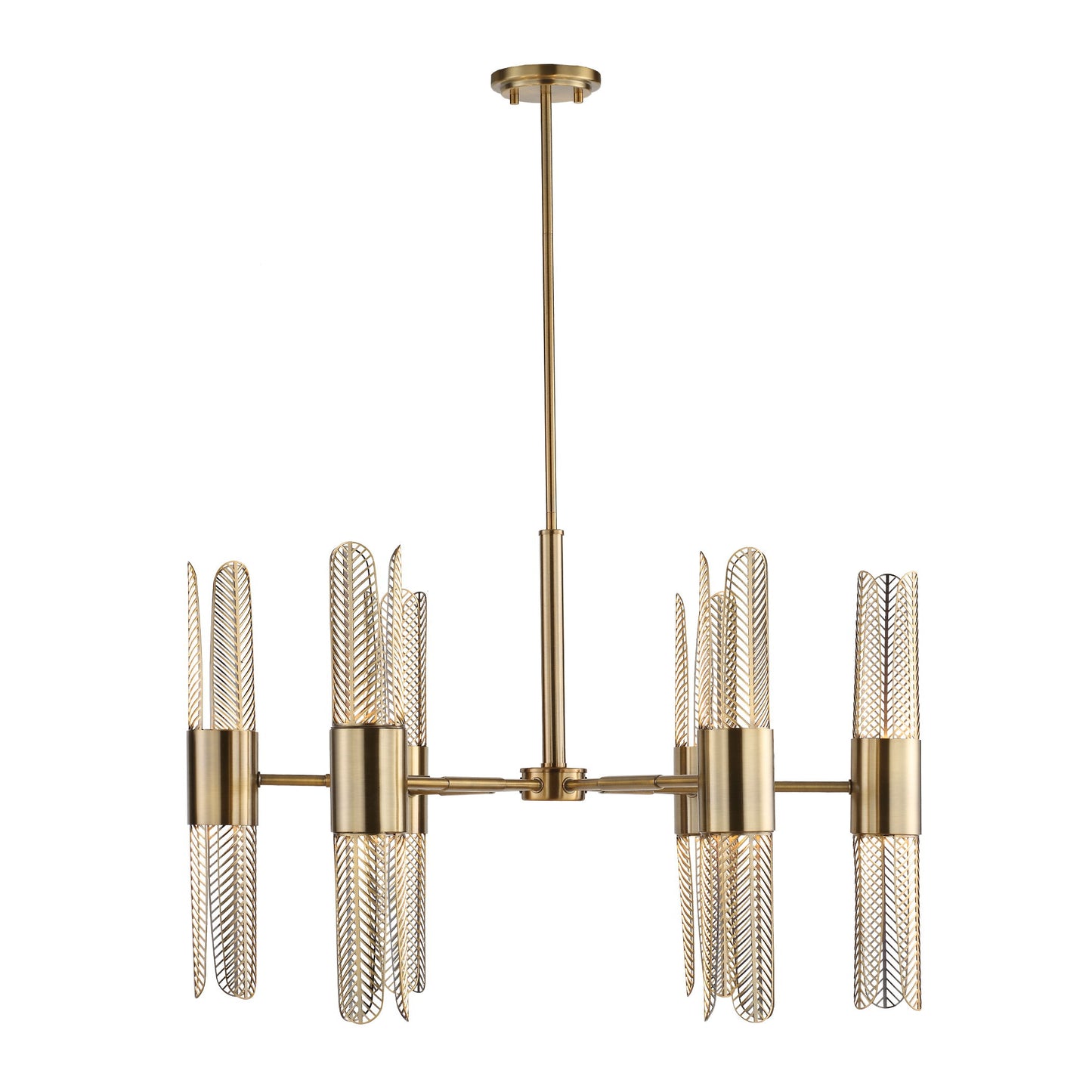 Cret - 12 Light Brass Chandelier - Bronze