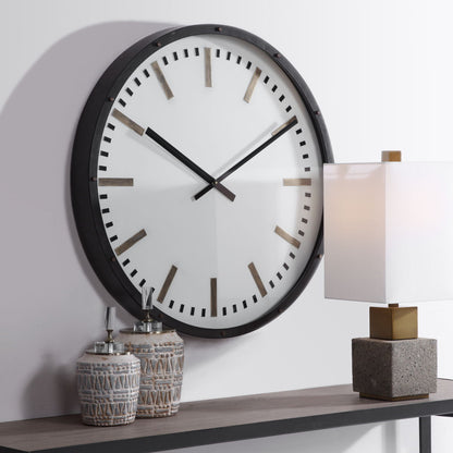 Fleming - Large Wall Clock - Black