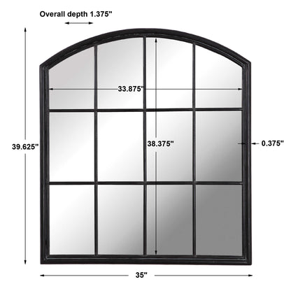 Lyda - Arch Mirror - Aged Black