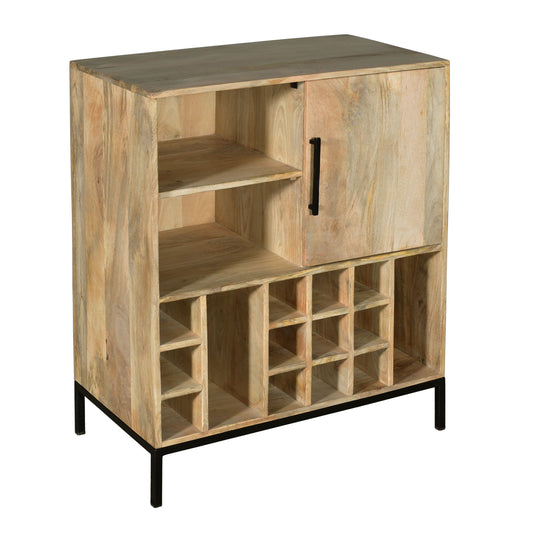 Terrance - One Door Wine Cabinet - Winston Natural