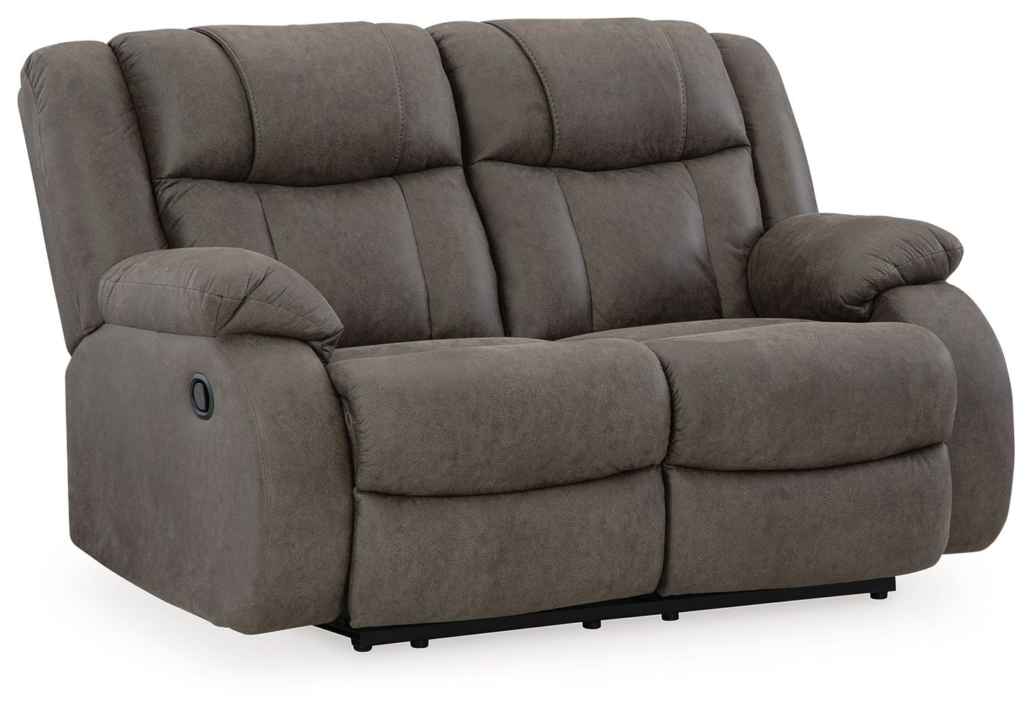 First Base - Gunmetal - Reclining Loveseat