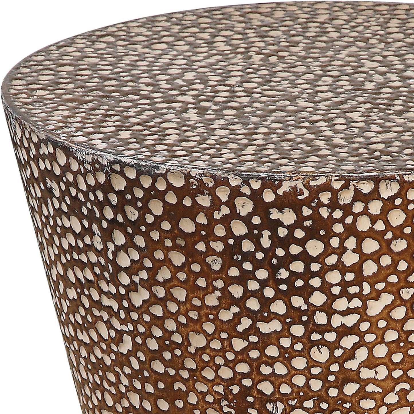 Cutler - Drum Shaped Accent Table - Dark Brown