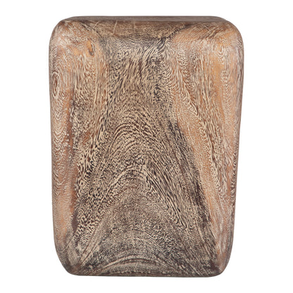 Loophole - Bleached Wash Accent Stool - Dark Brown