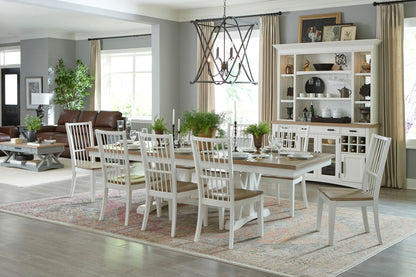 Americana Modern Dining - Trestle Dining Table With Extensions - Cotton