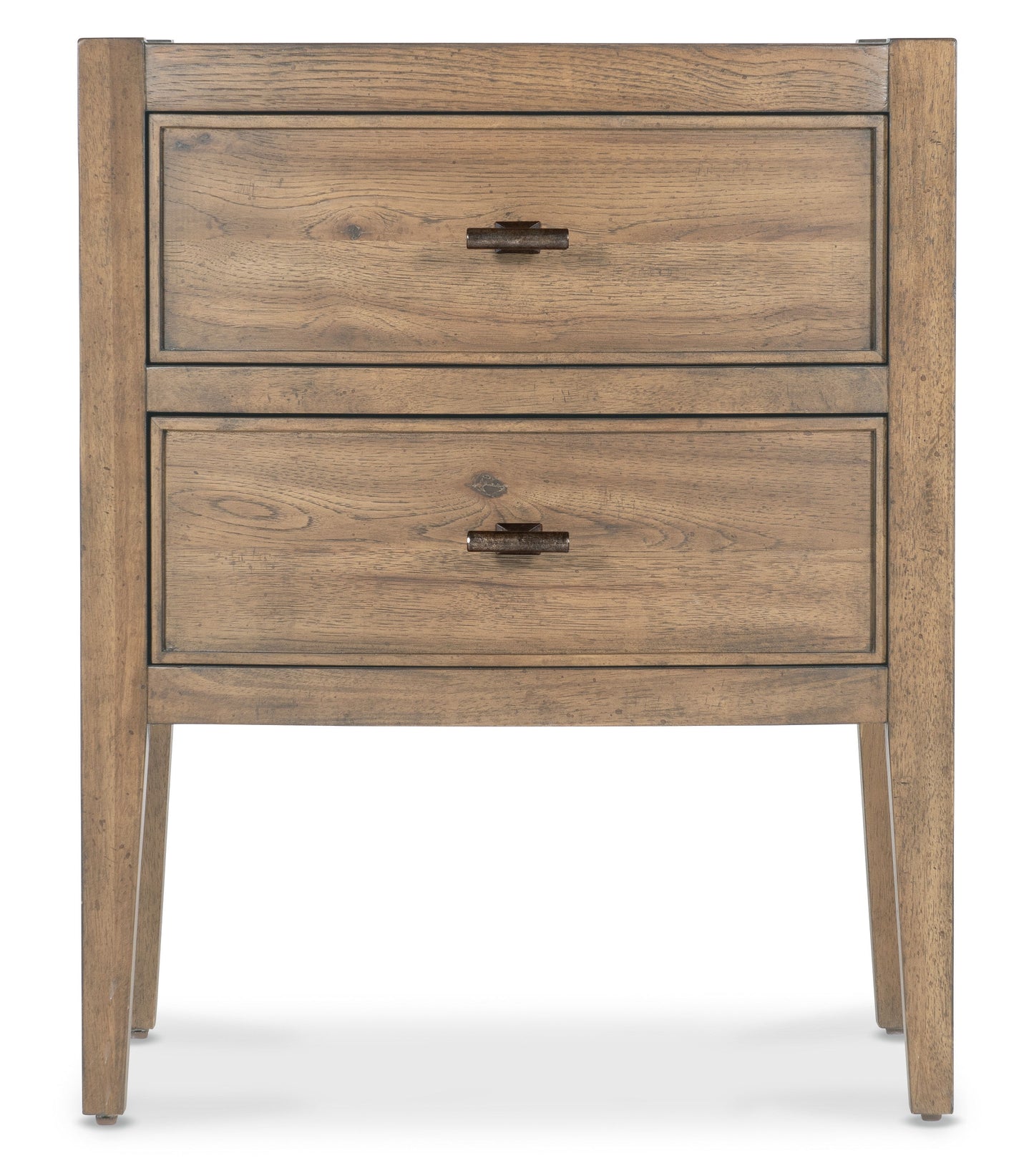 Vineyard Row - Two Drawer Nightstand - Light Brown