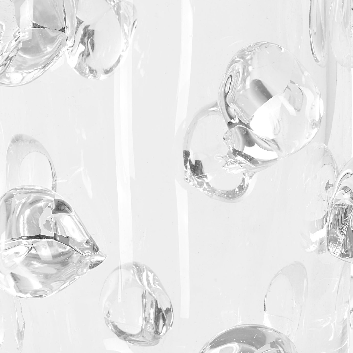 Aura - Clear Glass Vase - White