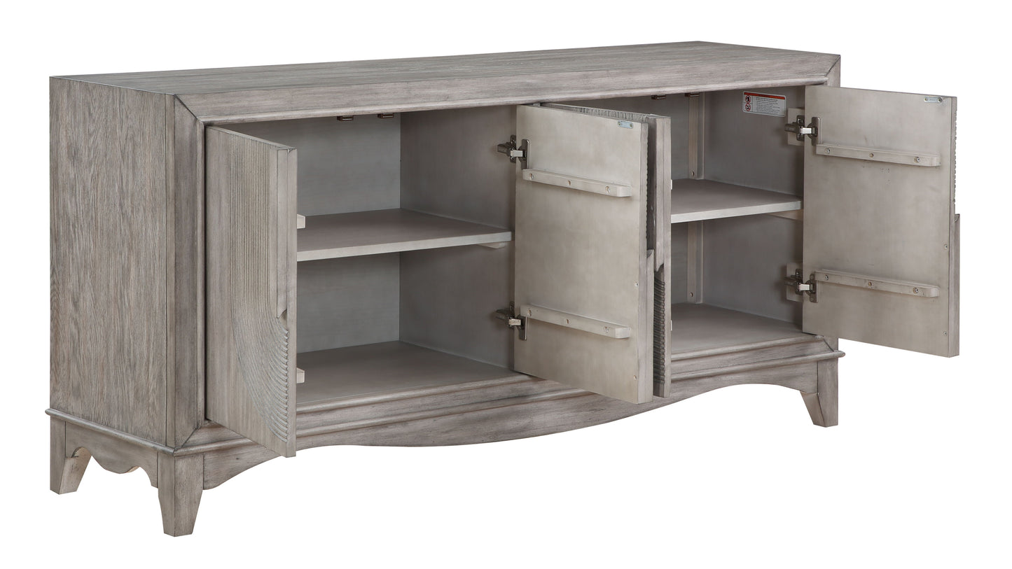 Carbondale - Four Door Credenza - Gray